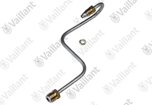 Vaillant Zündgasrohr mit zwei gewindeförmigen Anschlüssen und einer gebogenen Metallstruktur.